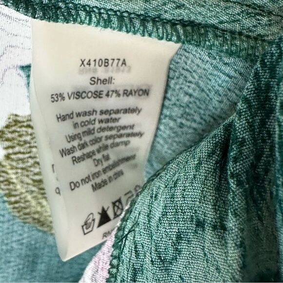 NEW Anthropologie Tracy Reese Aleah Green Floral Ruffle Midi Dress | S - Picture 8 of 11